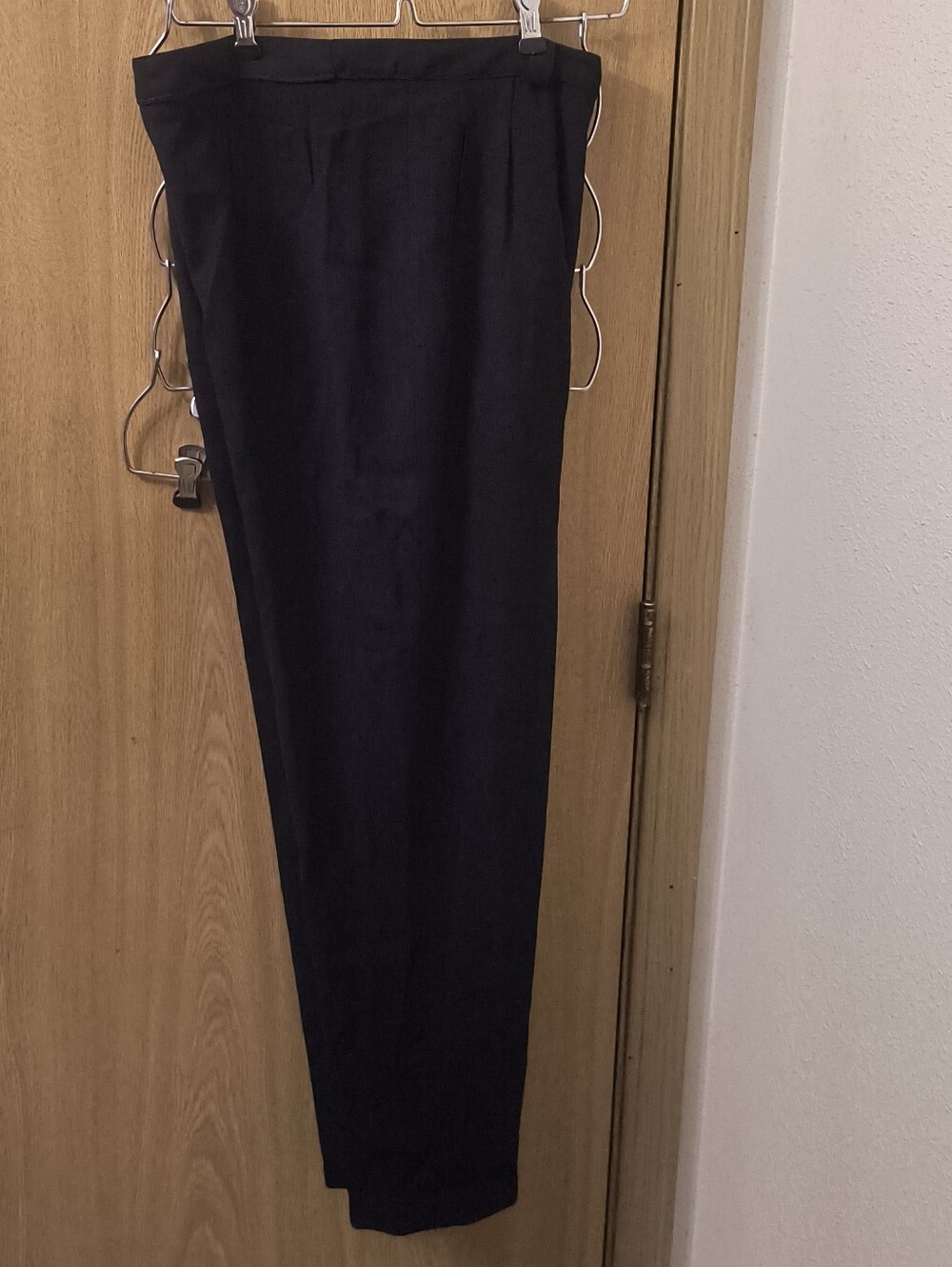 Vintage 90s Nordstrom Preview Collection High Waisted Pleated Trousers Black 4 - Picture 6 of 7